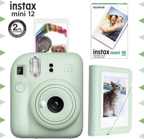 mini 12 Yeşil Fotoğraf Makinesi-10'lu Film ve Mini Albüm Seti