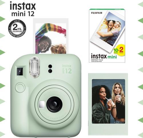mini 12 Yeşil Fotoğraf Makinesi-Çerçeve ve 20'li mini Film Seti