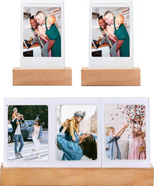 mini Ahşap Işıklı 5'li Fotoğraf Çerçeve Seti