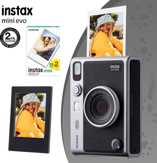 Mini Evo Siyah Fotoğraf Makinesi 20li Film ve Çerçeve