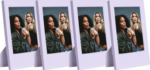 Mini Film Uyumlu Lila 4'lü Klasik Fotoğraf Çerçeve Seti