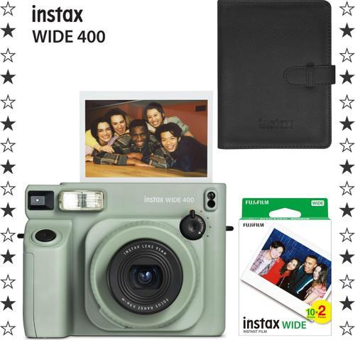 Wide 400 Yeşil Fotoğraf Makinesi 20'li Film ve Deri Albüm Hediye Seti