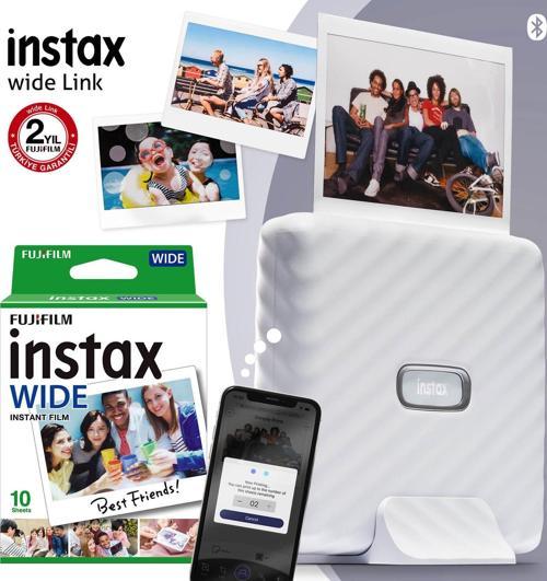 Wide Link Beyaz Akıllı Telefon Yazıcısı ve 10'lu Film