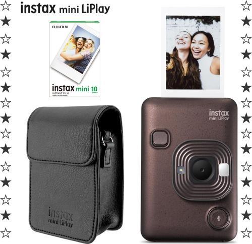 mini LiPlay Hybrid Deep Bronze Fotoğraf Makinesi 10'lu Film ve Deri Kılıf Hediye Seti