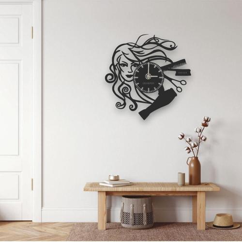 Kuaför Metal Duvar Saati