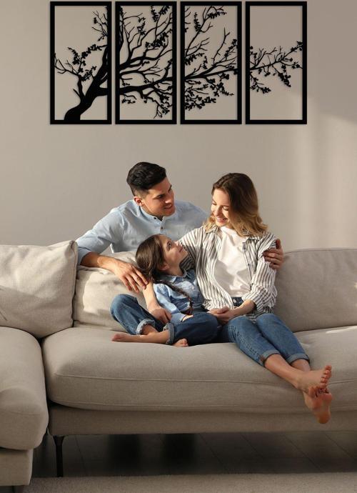 Sonbahar ve Ağaç Metal Duvar Dekoru