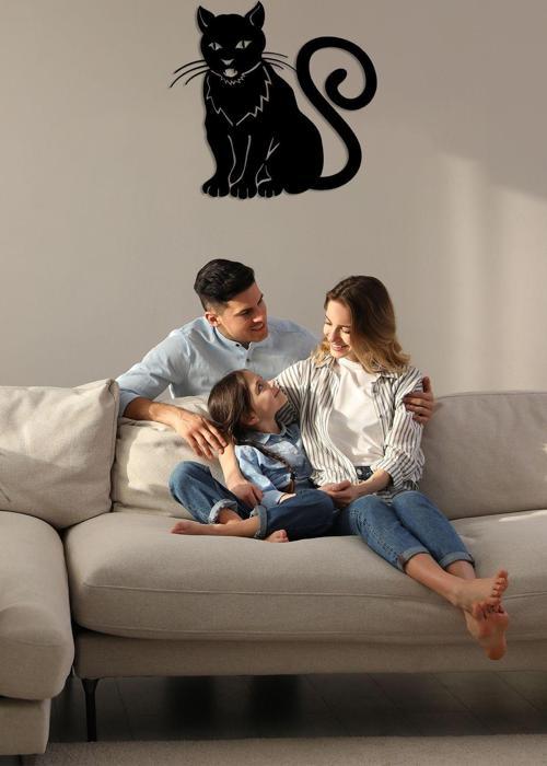 Kedi Metal Duvar Dekoru