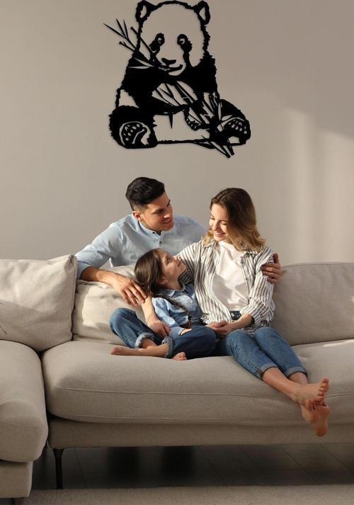 Panda Metal Duıvar Dekoru