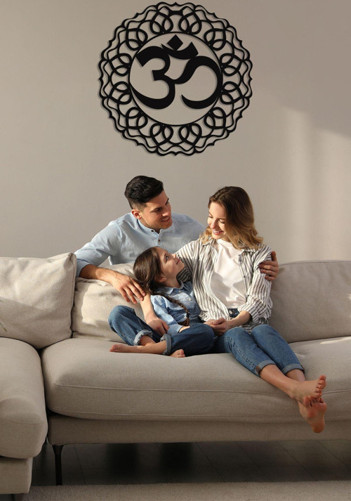 OM Mandala Metal Duvar Dekoru