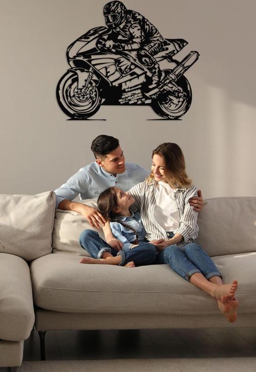 Motor Metal Duvar Dekoru