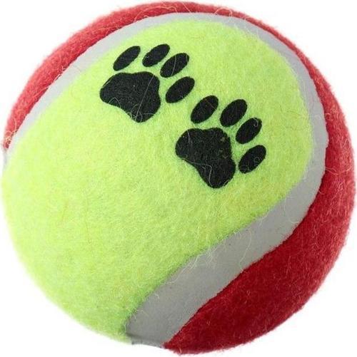 Tenis Topu Üçlü Renkli Desenli Kedi Köpek Oyuncağı