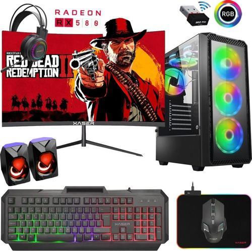 Xsr314 i5 4440 16GB Ram 512GB SSD 8GB RX580 Ekran Kartı 24" Curved Oyun Bilgisayarı