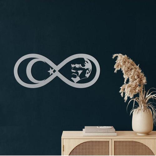 Atatürk Sonsuzluk Metal Duvar Dekoru