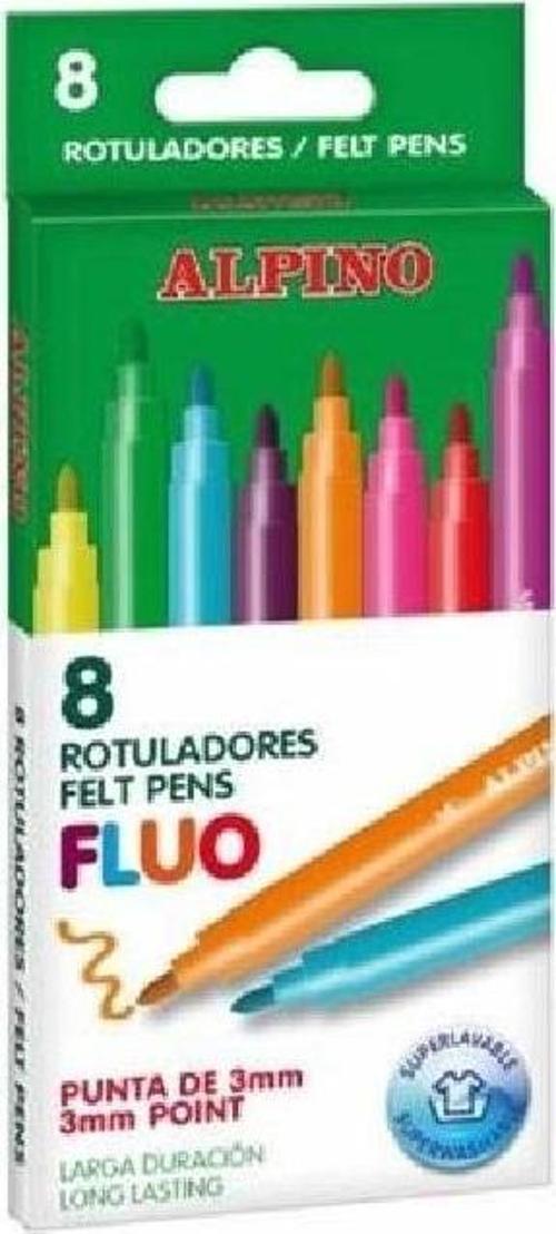Alpıno 8 Renk Neon Keçeli Kalem Ar-1005