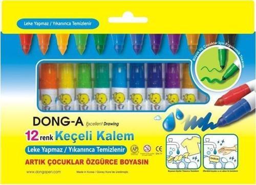 Donga 12 Renk Jumbo Keçeli Kalem (Su Bazlı) 239313