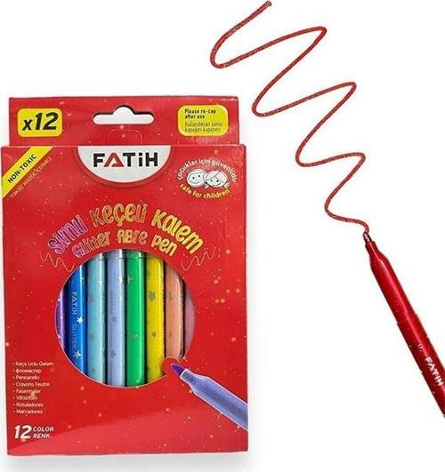 12 Renk Simli Keçeli Kalem 3411