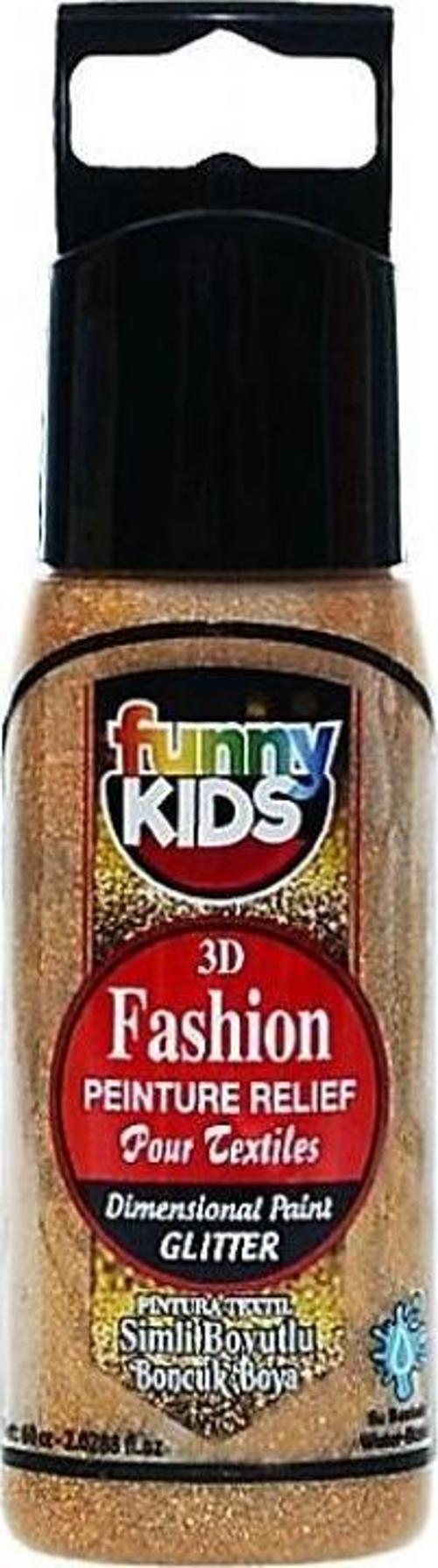 Funny Kıds Boyutlu Boncuk Boya Metalik Simli Altın 60 Cc 04923