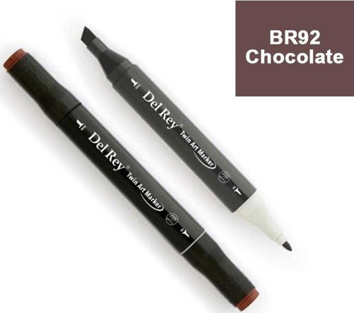 Del Rey Twın Marker Br92 Chocolate Çift Uçlu Grafik Kalemi Mn-Dr092