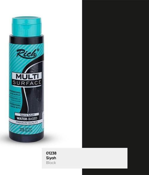 Rıch 500- 2238 Multi Akrilik Boya 01238 Siyah 500 Cc