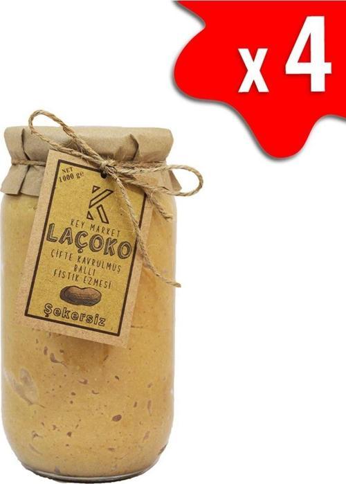 4 Kg Şekersiz, Katkısız, Glutensiz, Doğal Çifte Kavrulmuş Ballı Yer Fıstığı Ezmesi