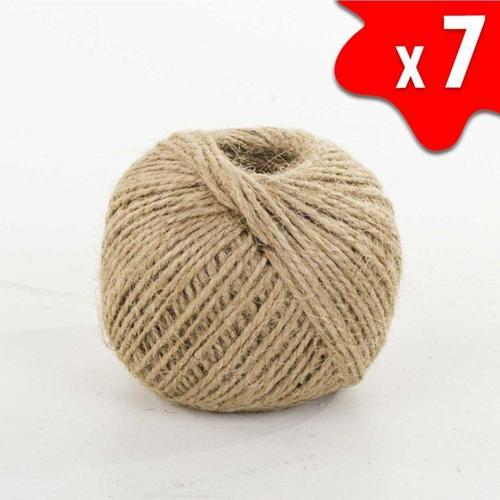 Jut Dekoratif 7 Top – 100 Metre 100 Gram Çuval Hasır Halat Ipi (7 Adet)