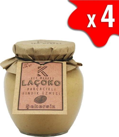 1400 Gram Şekersiz, Katkısız, Glutensiz, Vegan, Doğal Parçacıklı Fındık Ezmesi
