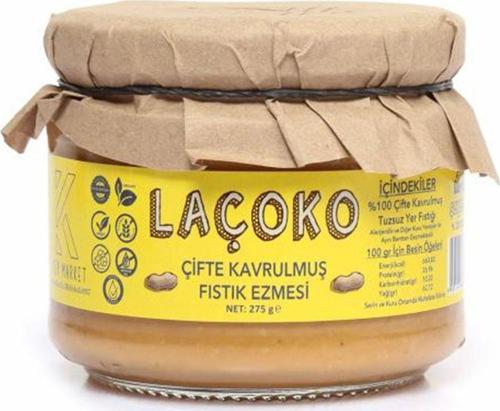 275 Gram Şekersiz, Katkısız, Glutensiz, Vegan, Doğal Çifte Kavrulmuş Yer Fıstığı Ezmesi