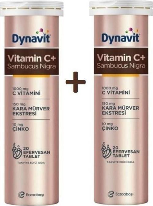 Dynavit Vitamin C+ Sambucus Ni gra 20 Efervesan Tablet 2 Adet