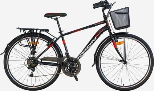 Tetra Man 3.0 28" Jant Sepetli Şehir Bisikleti 15' Kadro 21 Vites V Fren Siyah Kırmızı