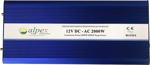 2000 Watt 12 Volt Digital Ekranlı Şarj Regülatörlü Tam Sinüs İnverter