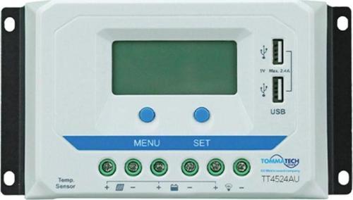 45A 12/24 2USB PWM Şarj Kontrol Chz.