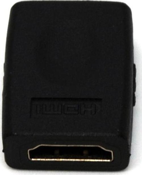 HDMI A (Dişi) &lt;-&gt; HDMI A (Dişi) Adaptör (1080P), HDMI 1.4, Altın Kaplama, 1080P@60HZ, siy
