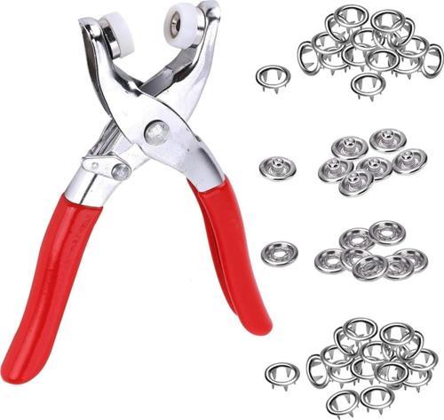 Metal Çıtçıtlı Düğme Pensesi ve Düğmesi (25 Set)