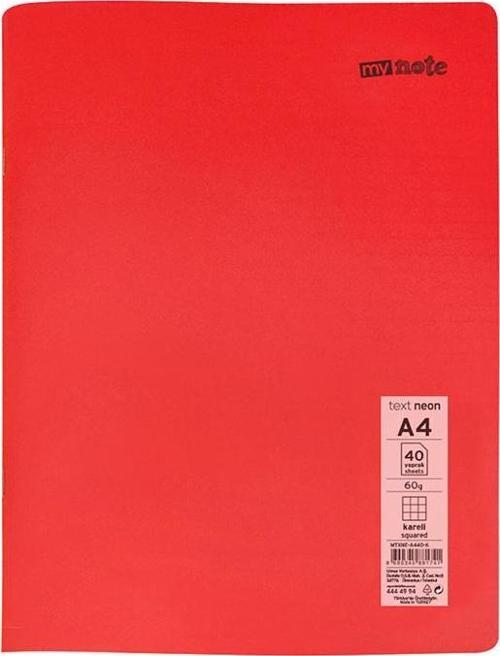 Mynote Text Neo A4 40 Yp Kareli Defter 30002119 Mtxne-A440-K
