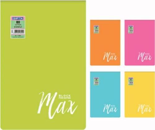 Max A4 80 Yp Dikişli Çizgili Bloknot 2790