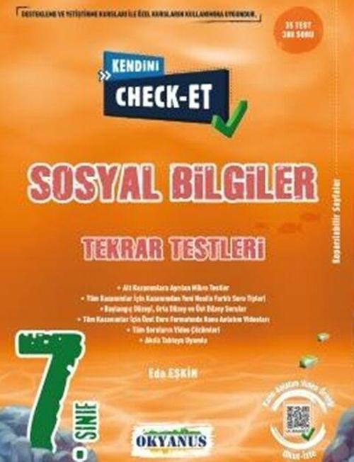 Okyanus Yayınları 7. Sınıf Kendini Check Et Sosyal Bilgiler Tekrar Testleri