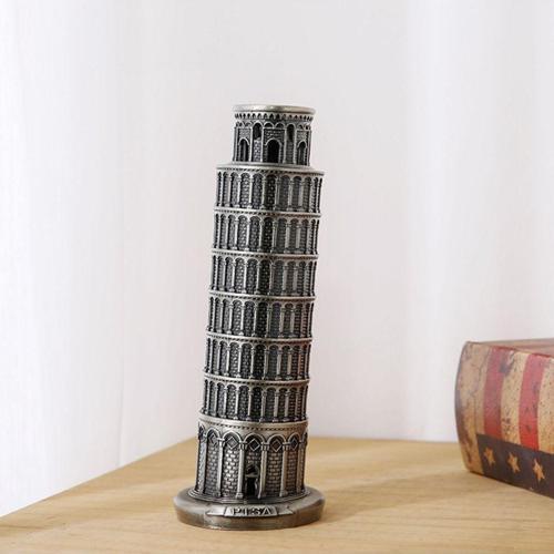 Metal Pisa Kulesi Heykeli – Vintage İtalyan Dekoru
