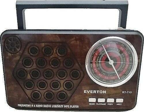 Bluetooth-Usb-Sd-Fm Şarjlı Nostaljik Radyo Led Fener Özellikli Rt-715