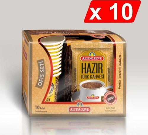 Hazır Türk Kahvesi Ofis Seti Şekerli 10 x 11 Gr- 10LU PAKET