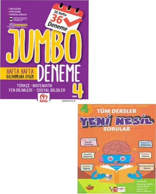 4.Sınıf Olimpiyat Sorularıyla Jumbo Tüm Dersler Deneme Ve Tüm Dersler Soru Bankası