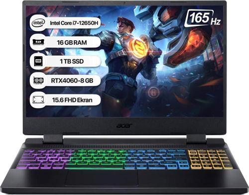 Nitro 5 AN515-58-7725 NH.QM0EY.00A i7-12650H 16 GB 1 TB SSD RTX4060 15.6" Full HD Gaming Laptop