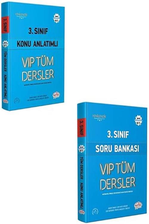Editör 3. Sınıf Tüm Dersler Konu ve Soru Bankası Seti (2 Kitap)