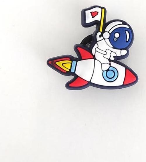 Astronot Jibbitz Terlik Ayakkabı Süsü 1 Adet Silikon Kız Erkek Aksesuar Hediye  