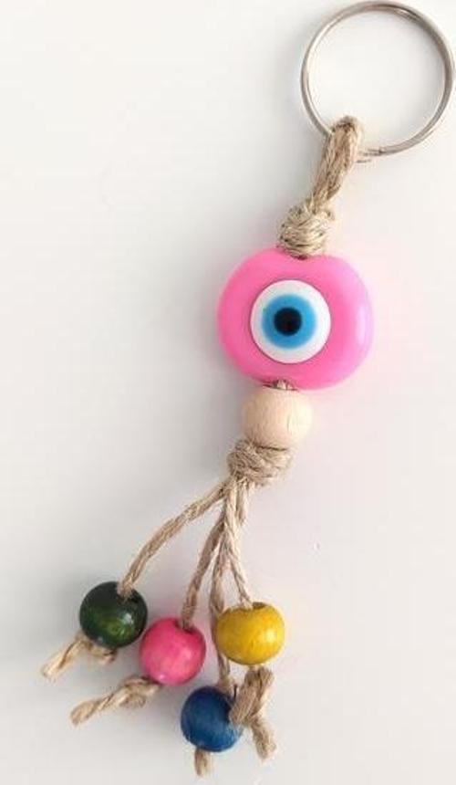 Anahtarlık Kötü Göz Nazar Kovucu Renkli Boncuklu Çanta Cüzdan Süsü 11870