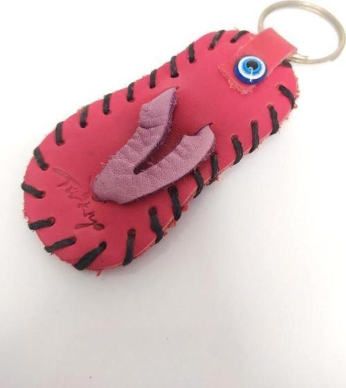 Deri Anahtarlık Nazar Boncuklu Çanta Süsü 10269 Hdmarketim 