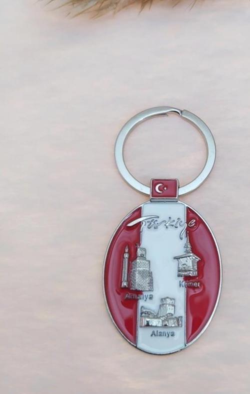 Metal Anahtarlık Türkiye Yazılı Atalya Görünümlü