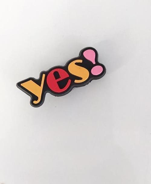 1 Adet Silikon Yes Yazılı Figür Tekli Terlik Süsü Aksesuar
