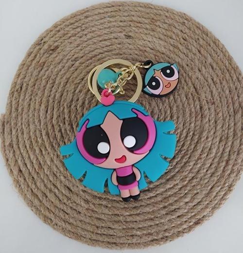 Powerpuff Girls Silikon Karikatür Anahtarlık Çanta Süsü Oyuncak 