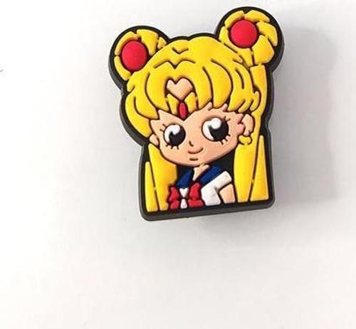 Sailor Moon Terlik Ayakkabı Süsü Silikon Kız Erkek Aksesuar 1 Adet Hediye  