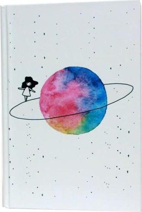 Defter Uzaylı Kız Sert Kapak - Düz